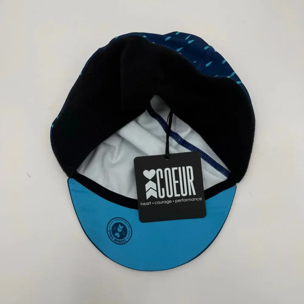 Coeur Thermal Cycling Cap One Size NWT Puddles Raindrop Hat Triathlon Sports NWT